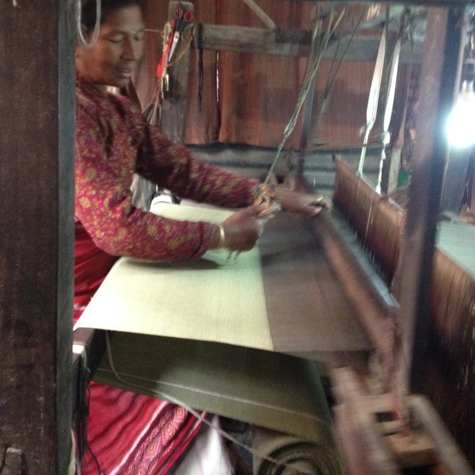 Three Yarn Weaving on a Handloom