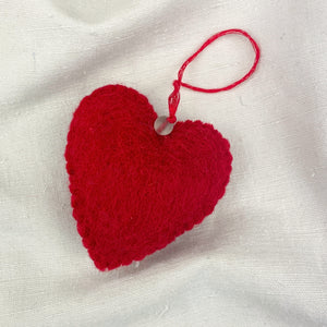 HAIYA Beaded Felt Heart Christmas New Baby Decor