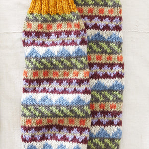 Fair Isle Leg Warmers Finely Knitted Small Kihnu Troi Pattern -  New  Zealand