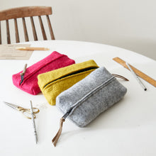 ADESH Small Boxy Felt Pouch Pencil Case Desk Tidy