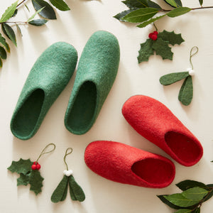 HOLEE 100% Wool Felt Eco Holly Christmas Decor