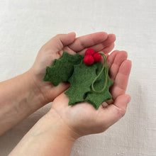 HOLEE 100% Wool Felt Eco Holly Christmas Decor