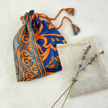 NIRMALA Recycled Sari Fabric Refillable Lavender Bag