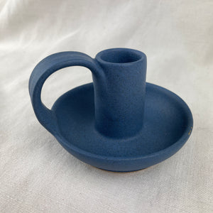 JYOTI Stoneware Hand Candlestick Holder With Plate