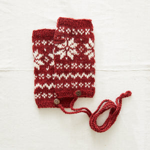 KABITA Snowflake Wool Wristwarmer Fingerless Gloves