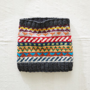 LAYAK Fair Isle Neckwarmer Lined Repurposed Wool