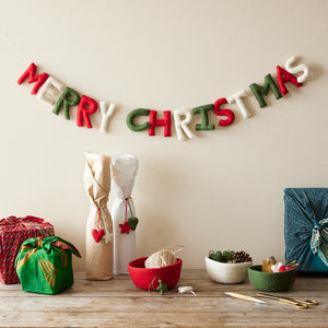 CHRISTMAS Letter Garland Felt Merry Christmas 200cm