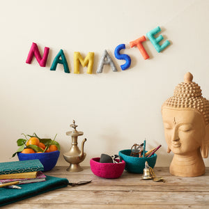 NAMASTE Letter Garland Namaste Eco Felt Decor 95cm