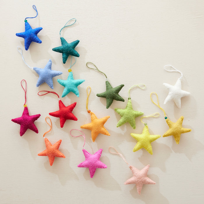 SAPNA Beaded Felt Star Christmas New Baby Decor