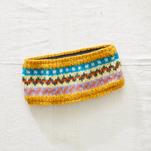 PALLAVI Fair Isle Earwarmer Headband Lined Eco Wool