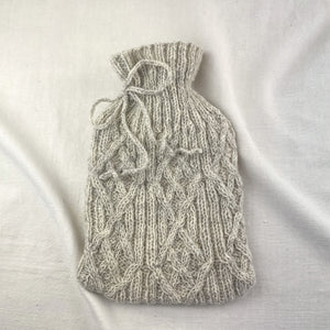 TAMASI Cable Handknit Wool Hot Water Bottle Cover